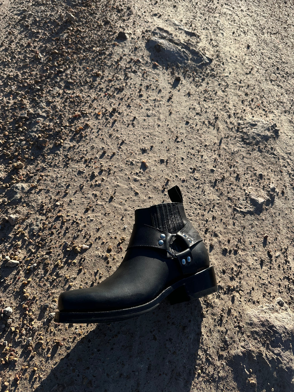 Square Toe  [ biker boots ] black