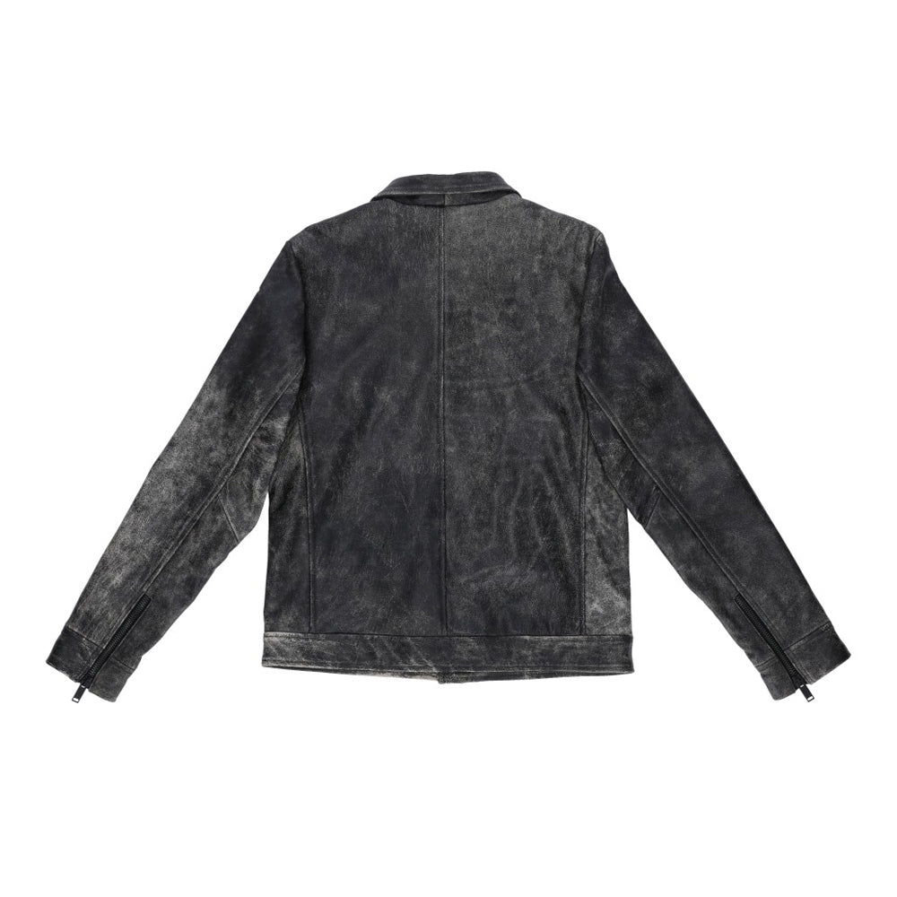 WORN OUT BIKER JACKET / black