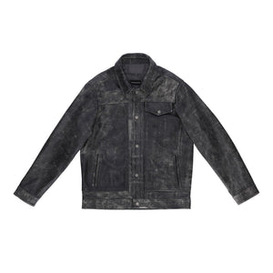 WORN OUT TRUCKER JACKET /  black