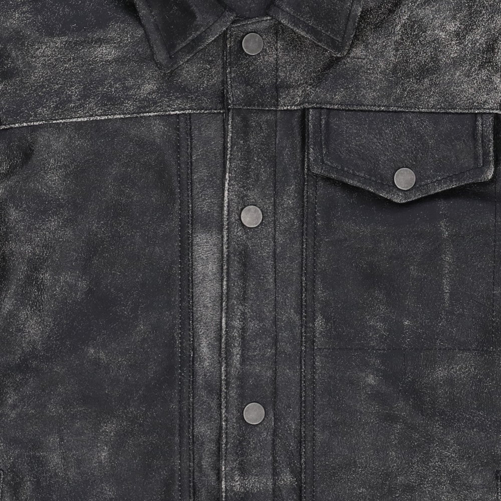 WORN OUT TRUCKER JACKET /  black