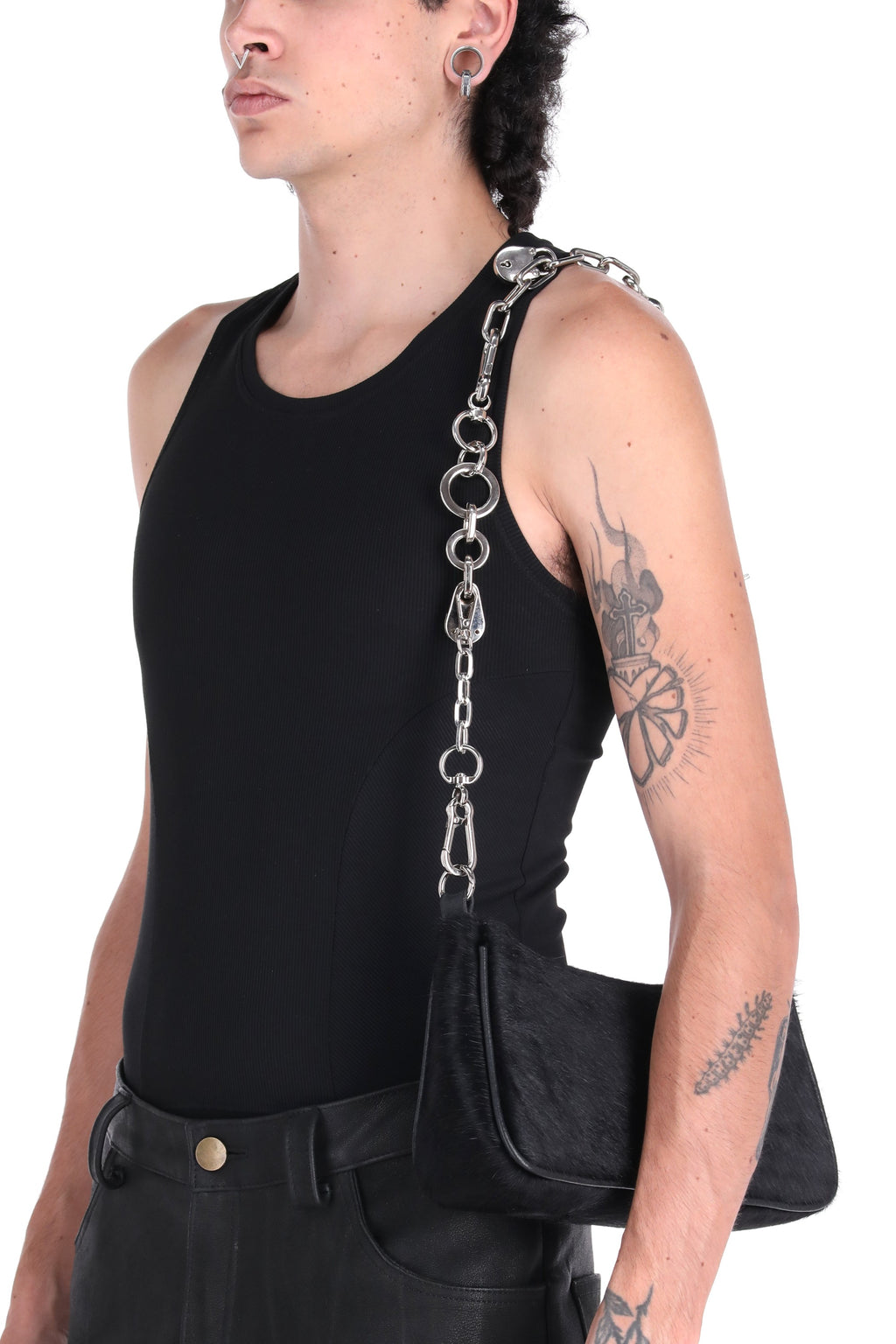 CHAIN BAGUETTE  // black