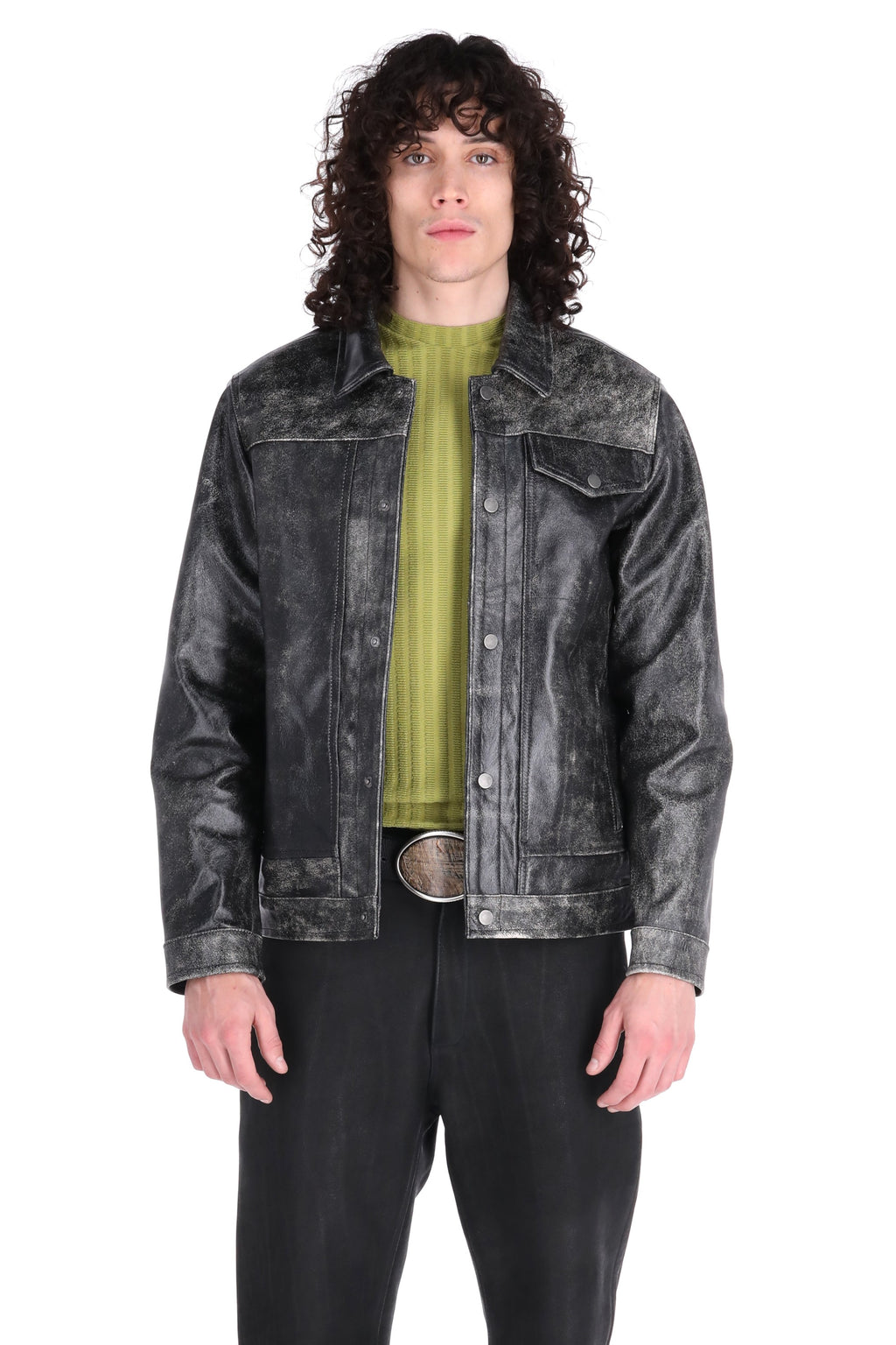 WORN OUT TRUCKER JACKET /  black