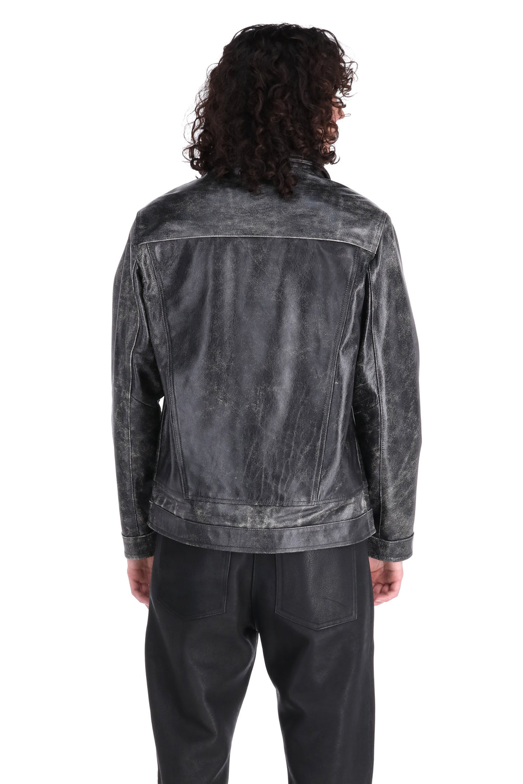 WORN OUT TRUCKER JACKET /  black