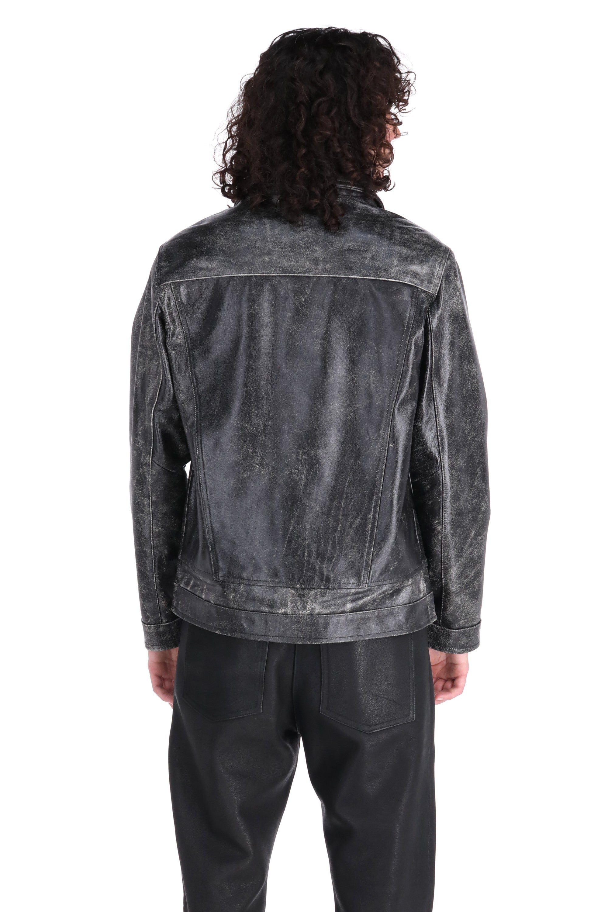 WORN OUT TRUCKER JACKET /  black