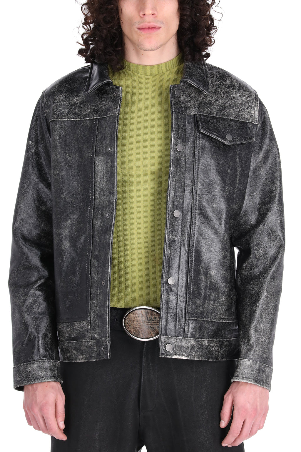 WORN OUT TRUCKER JACKET /  black