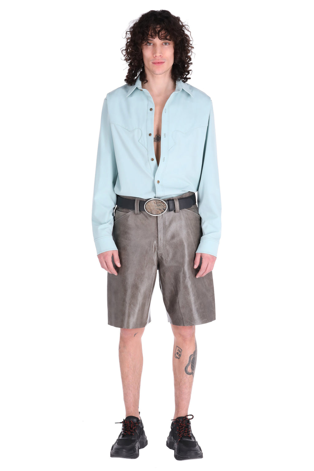 SHORT DE PIEL // Musgo