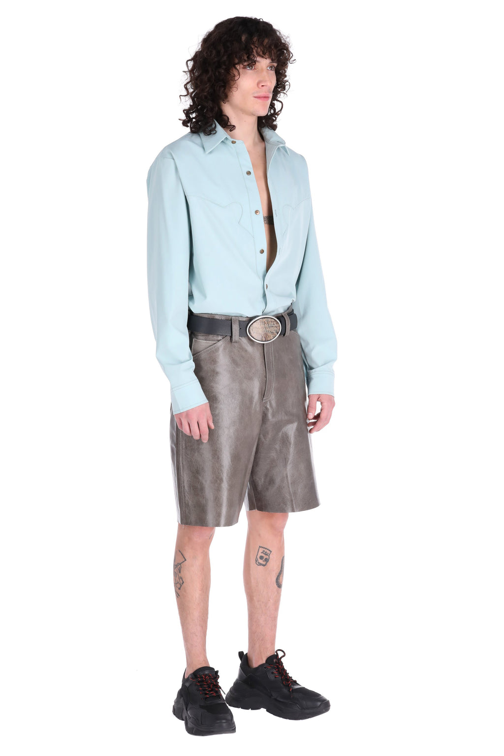 SHORT DE PIEL // Musgo