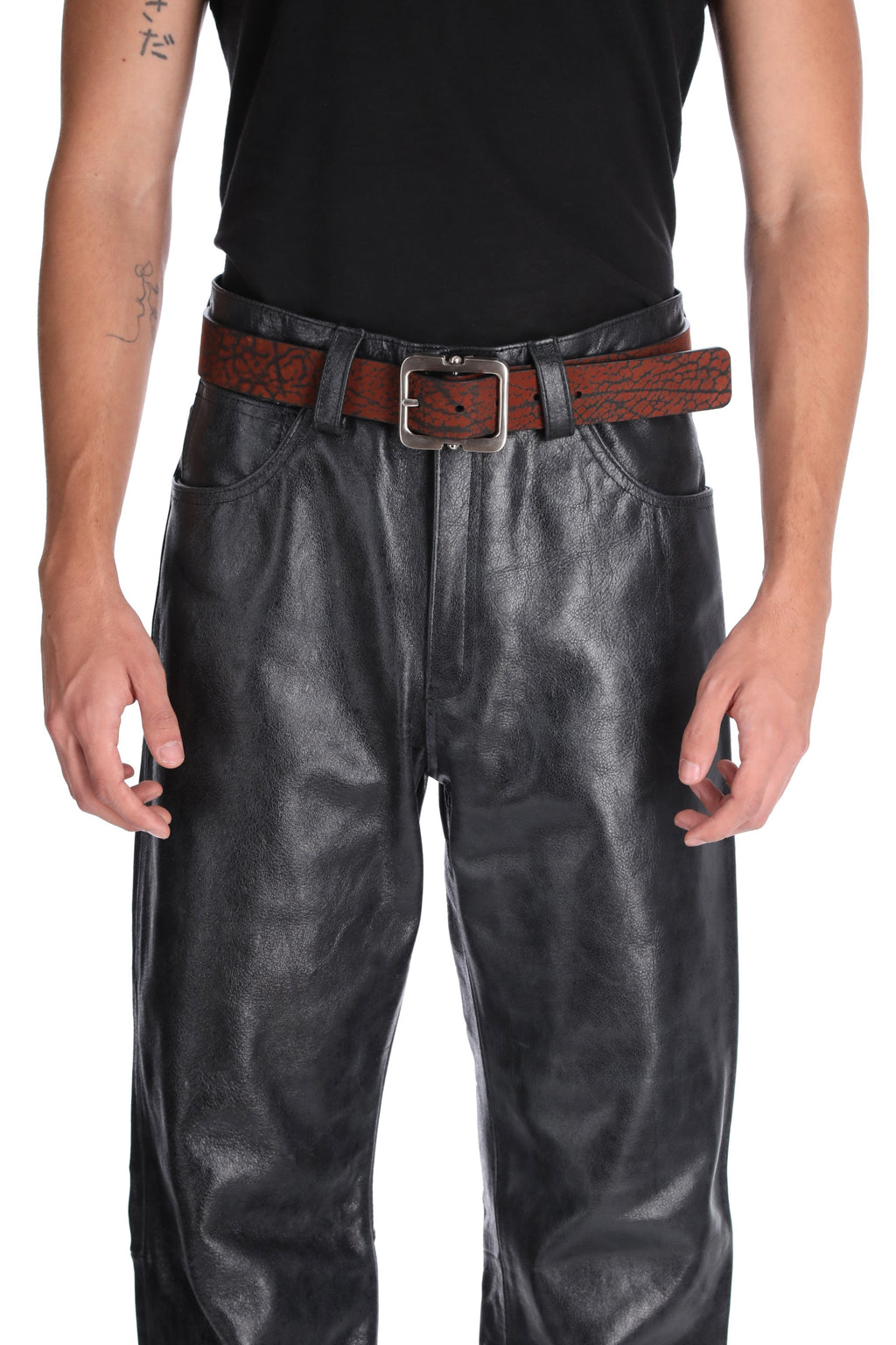 GEAR TEXTURE BELT /// Burnt Red