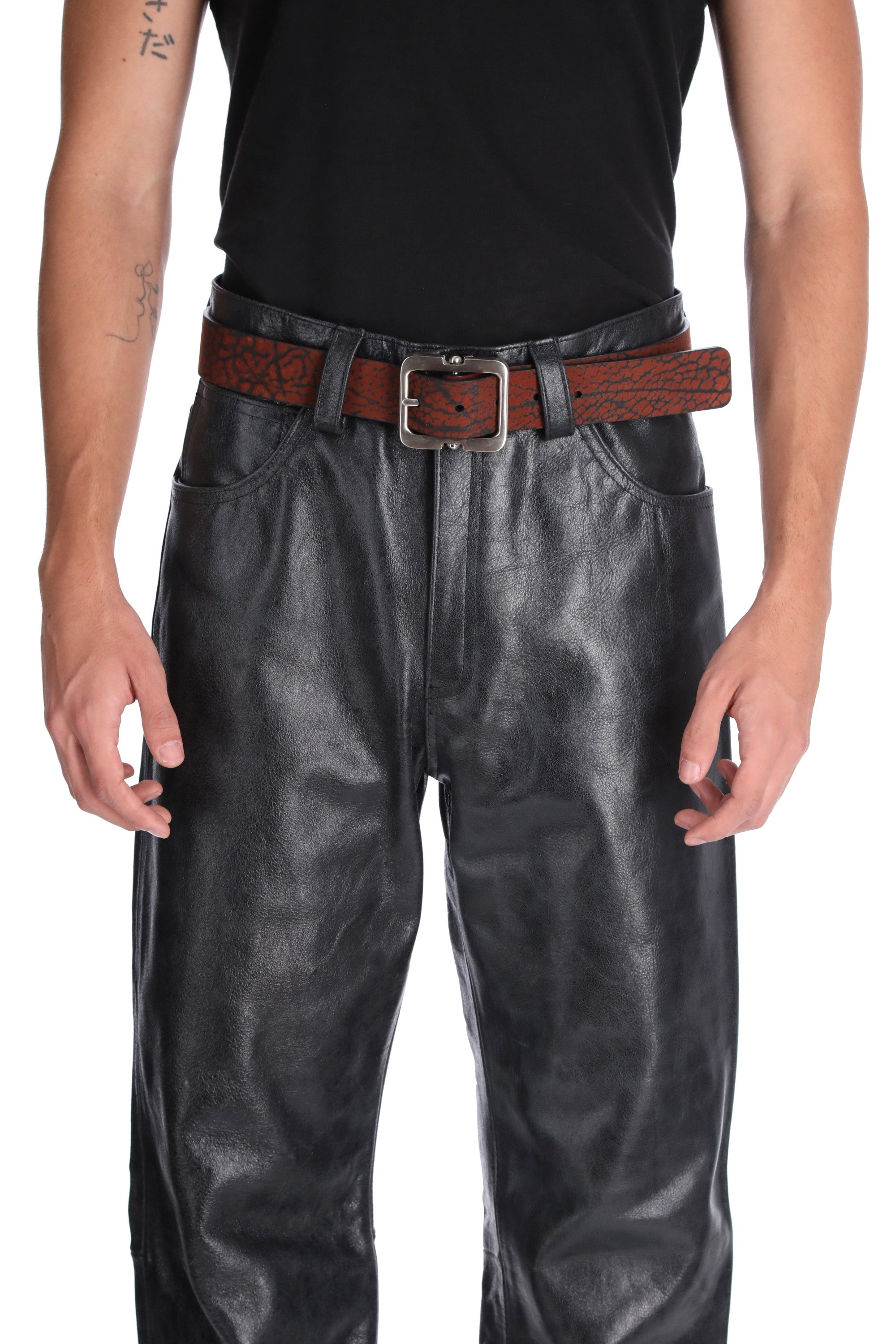 GEAR TEXTURE BELT /// Burnt Red