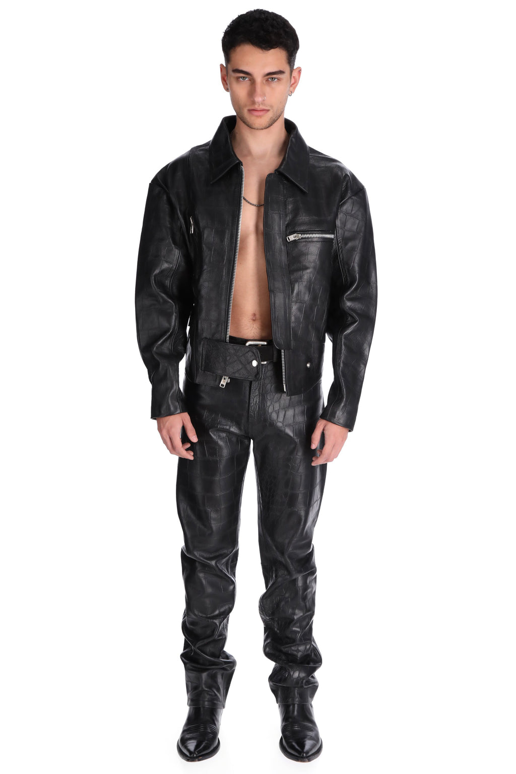 [ BOMBACHA ] JACKET  FAUX CROCO