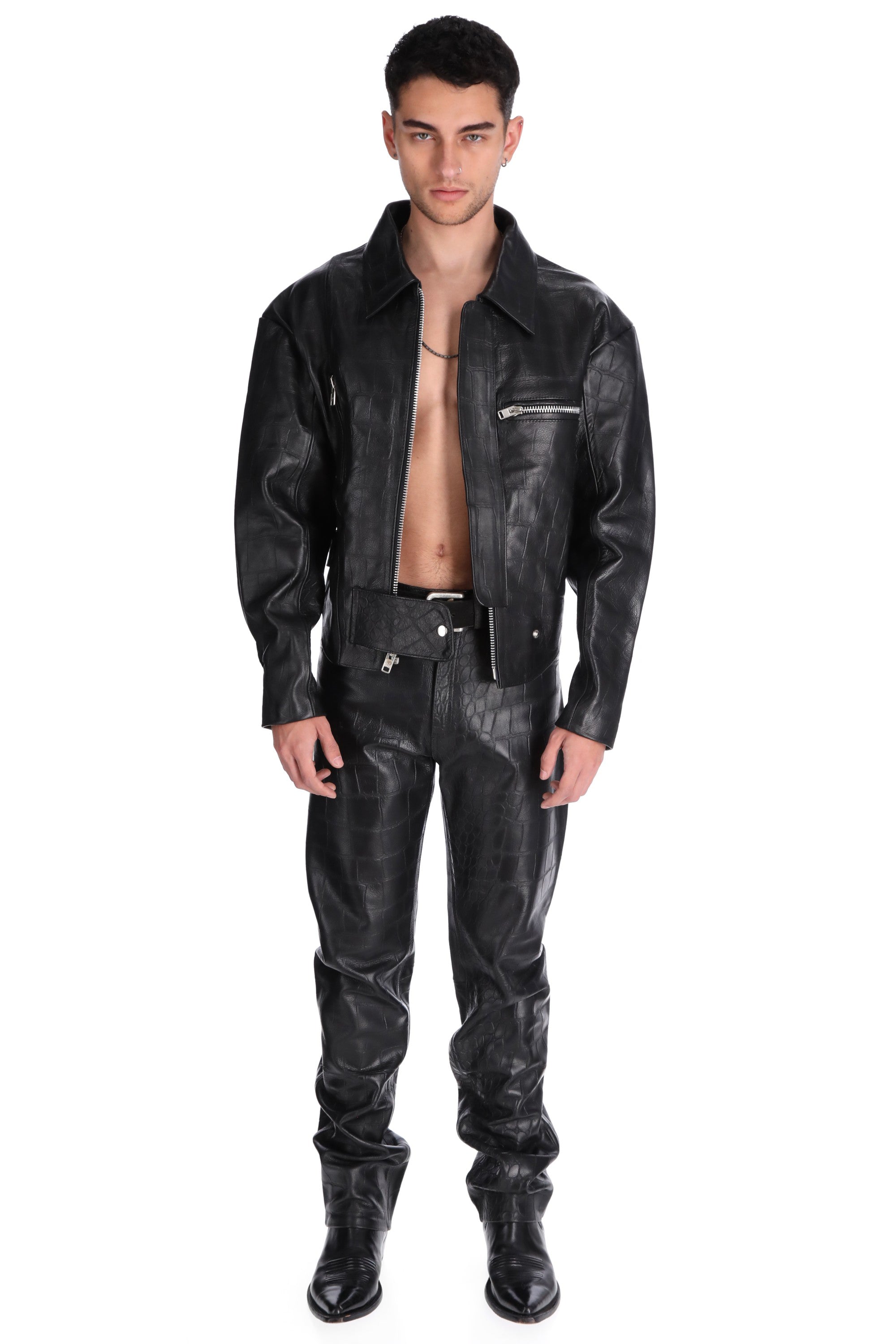 [ BOMBACHA ] JACKET  FAUX CROCO