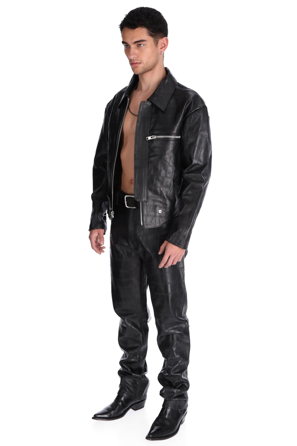 [ BOMBACHA ] JACKET  FAUX CROCO