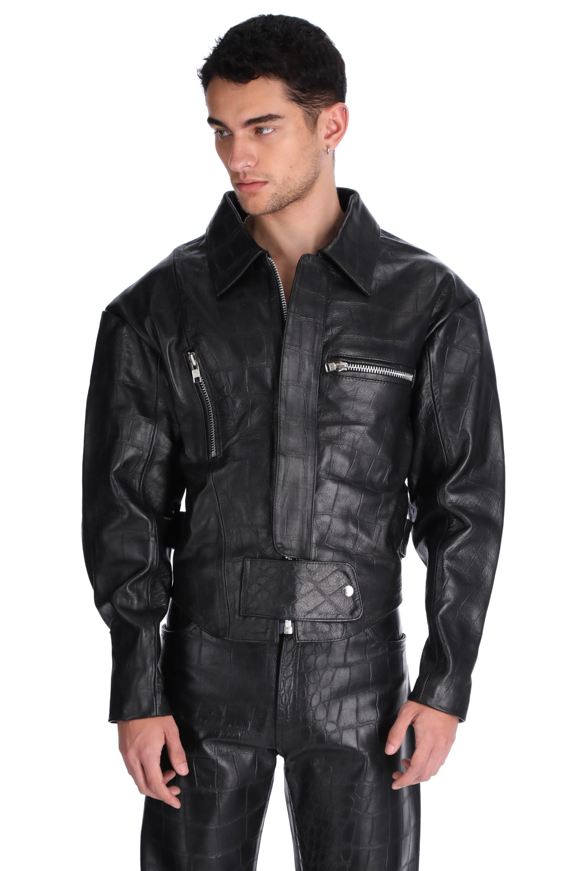 [ BOMBACHA ] JACKET  FAUX CROCO