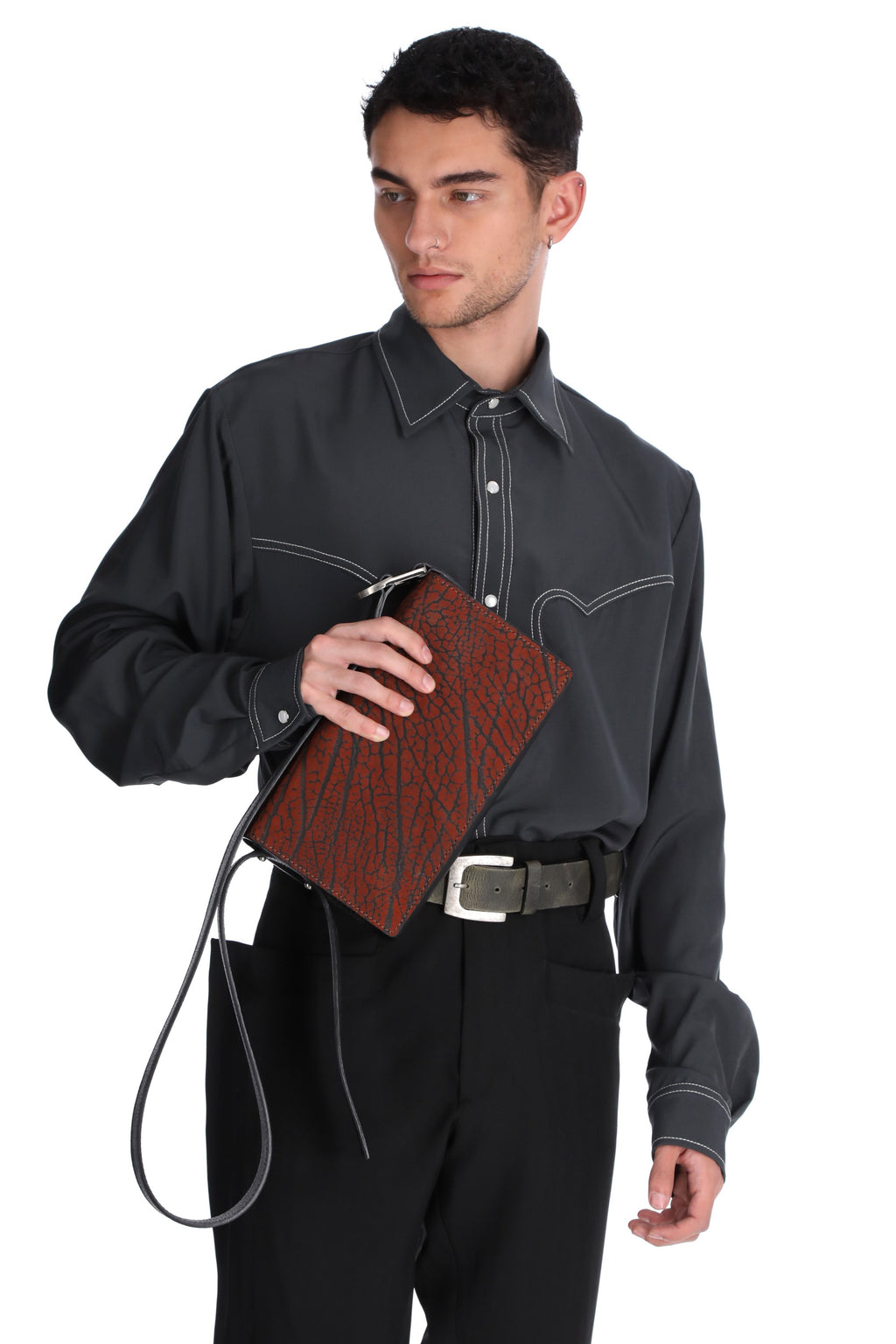 BOLSO LADRILLO [ TEXTURA BURNT RED ]