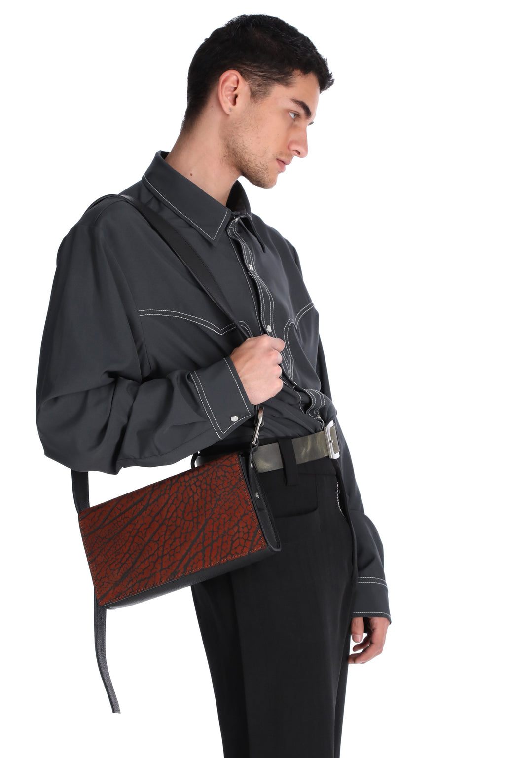 BOLSO LADRILLO [ TEXTURA BURNT RED ]