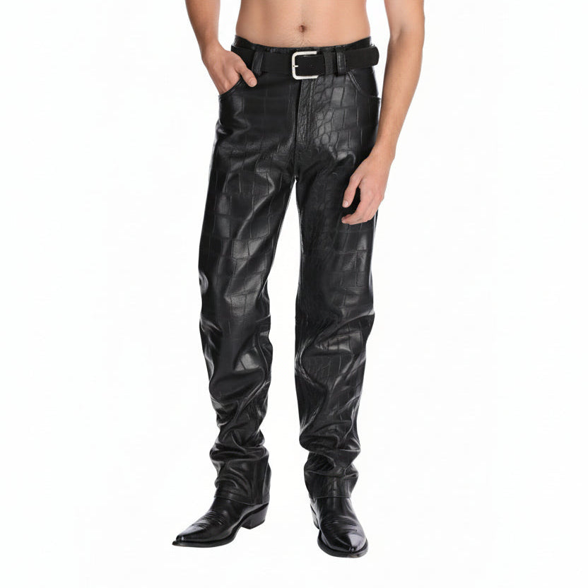 PANTALON DE PIEL // croco