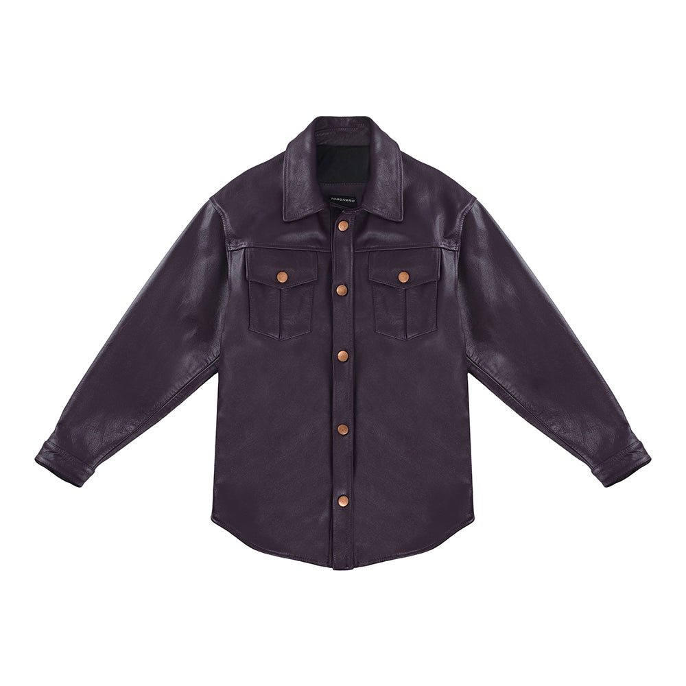 LEATHER OVERSHIRT // Uva